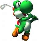 yoshi playing golf Pictures, Images and Photos