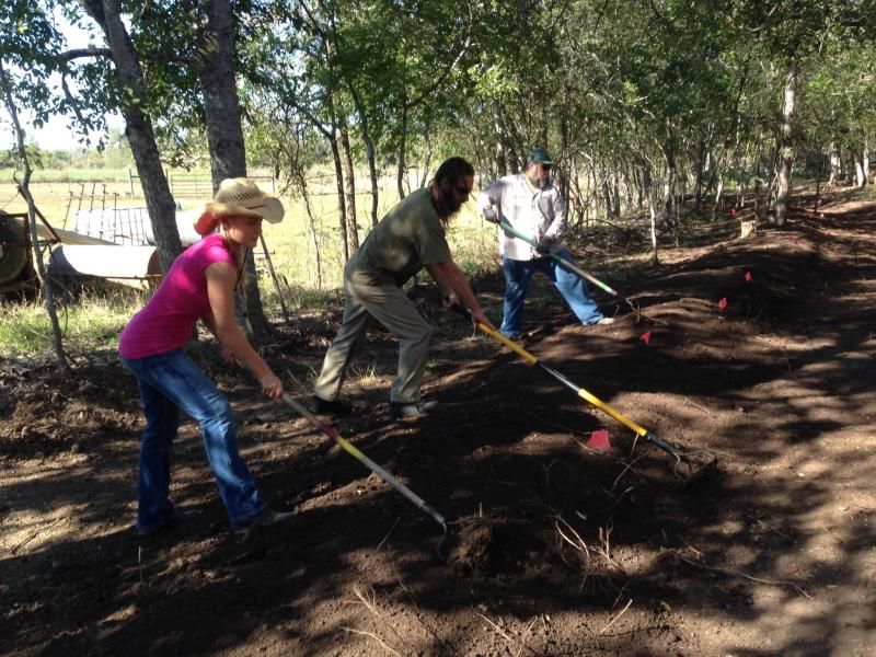 Working the berm