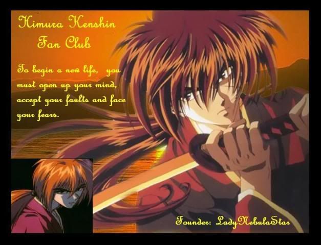 Himura Kenshin Fan Club; Founder: LadyNebulaStar