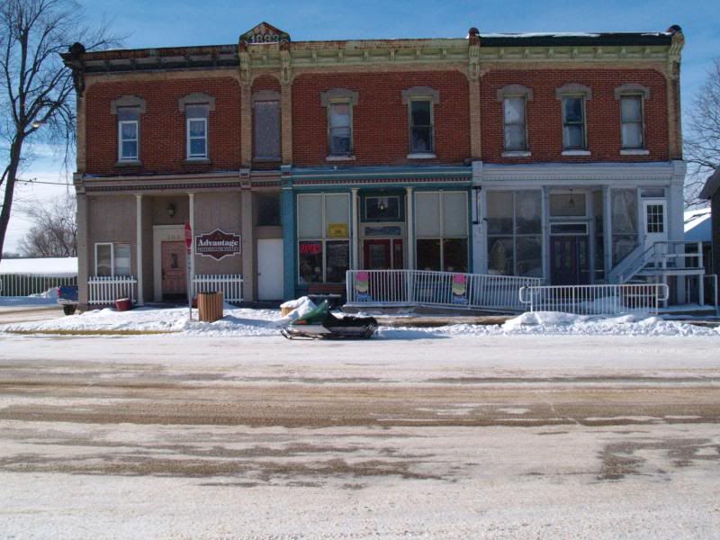 Skiroule RTX in front of the old snowmobile shop (Clarksville, MI)