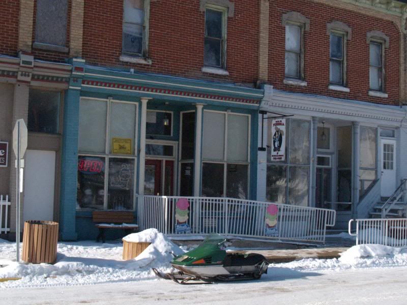 Skiroule RTX in front of the old snowmobile shop (Clarksville, MI)