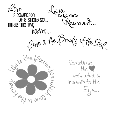 quotes on art. Here's another set of word art - with quotes about LOVE - there are 5 