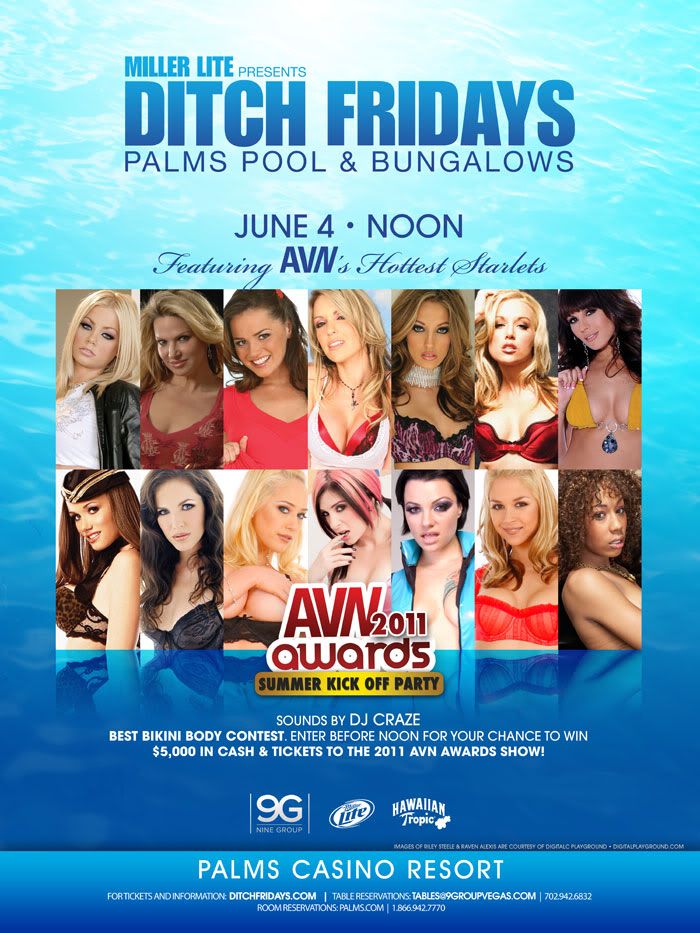The Girls of AVN host Ditch Fridays AVN 2011 Awards Summer Kick Off Party
