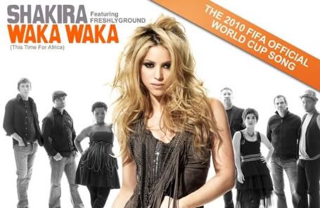 Here's a cute little club mix of Shakira's new song (And official World Cup 