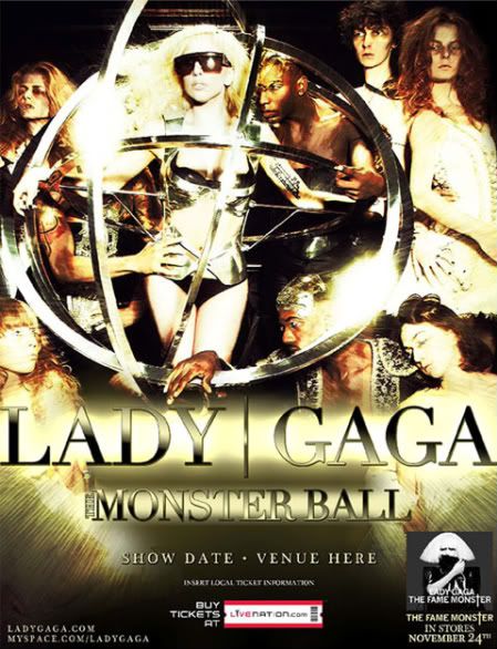 Lady Gaga Monster Ball Tour Poster. LADY GAGA REVEALS “MONSTER