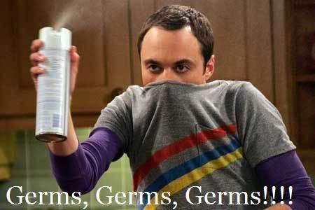 Sheldon hates germs! Pictures, Images and Photos