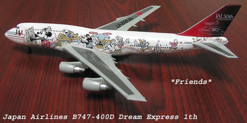JAL Dream Express Friends Boeing 747400 Herpa 1/500 Limited