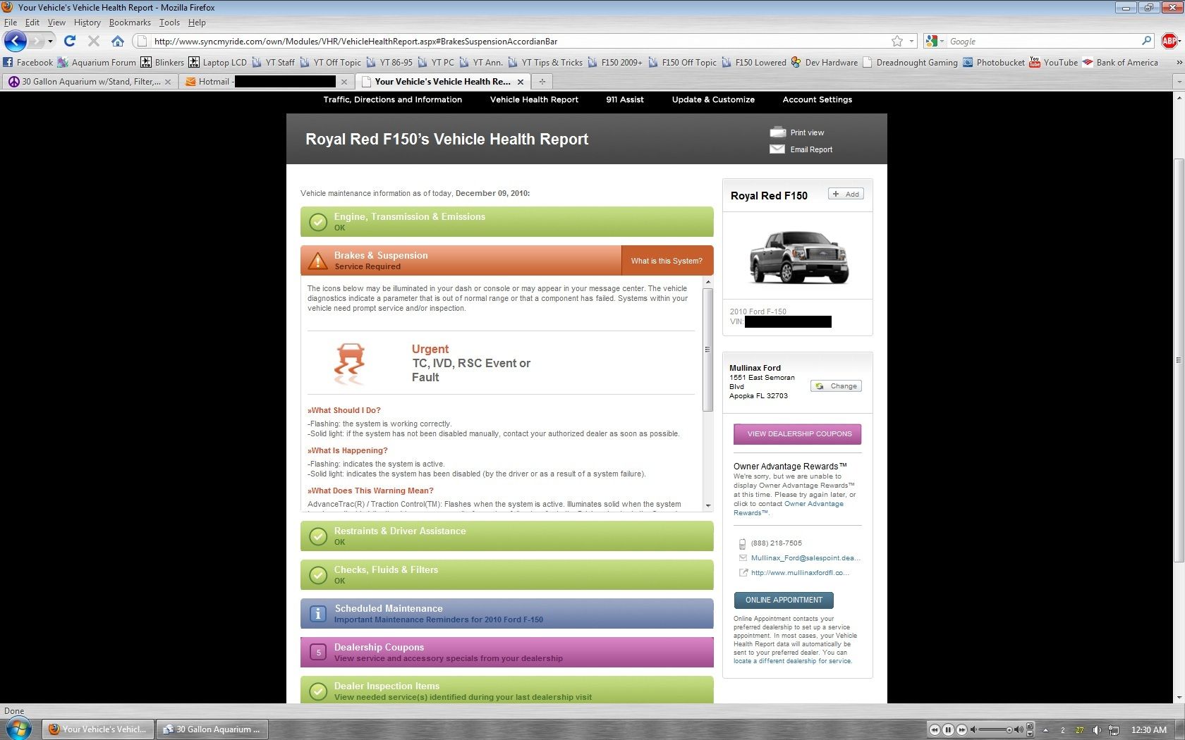 Ford focus vehicle health report #10