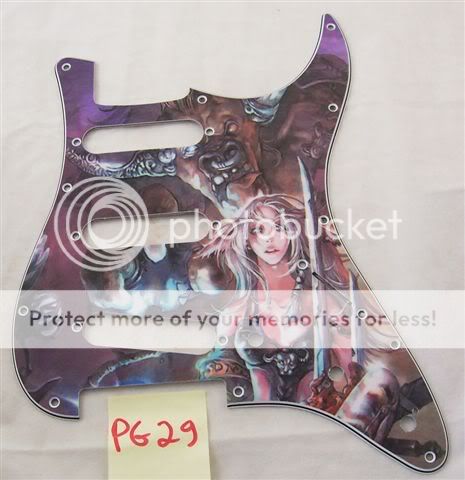 CUSTOM ARTWORK SCRATCHPLATE FOR FENDER STRAT/12 STYLES  