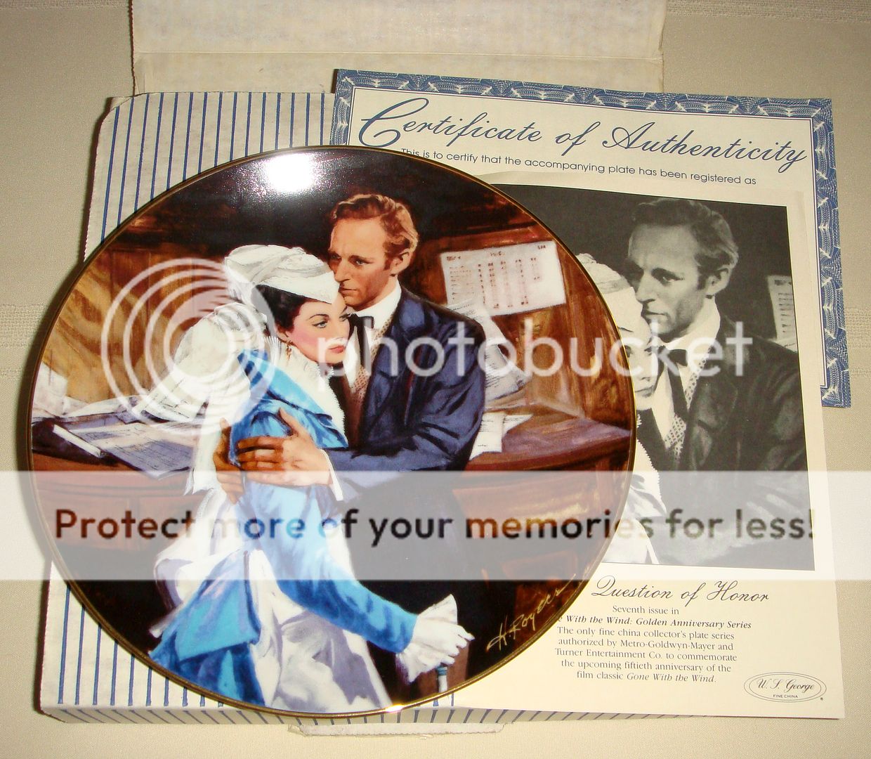 Gone with Wind Anniversary A Question of Honor Scarlett Ashley Plate