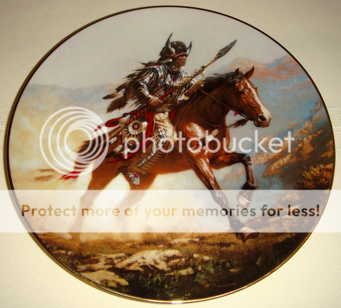 Chuck Ren Mystic Warriors SPIRIT OF PLAINS Plate Bx+COA  