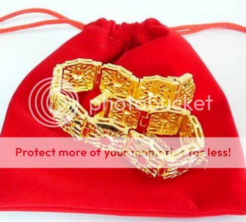 New 18ct 18K 22K Thai Yellow Gold Plate Bangle Bracelet Mens Ladies Jewelry ROM