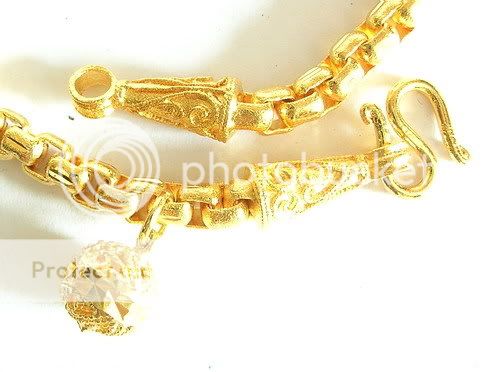   18/24k Real Yellow Gold Filled Plate 9 Ethnic Charm Bracelet Bangle