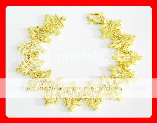 QUALITY 18k 22k 24k Pure Yellow Real Gold Plate Jewelery CHARM BANGLE 