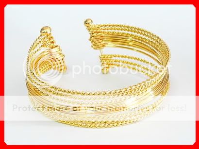 Quality 18/24k Real Yellow Gold Filled Plate 9 Ethnic Bracelet Bangle 