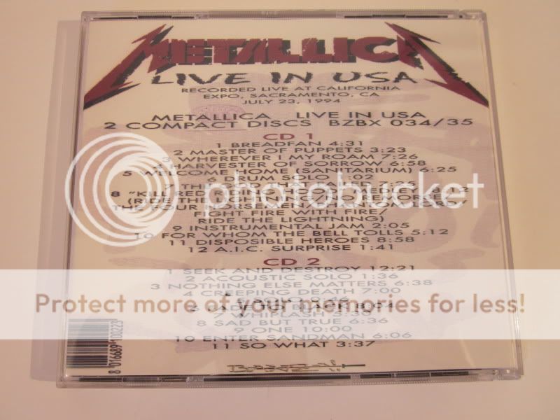 Metallica Live in the USA California 1994 (2 discs)  